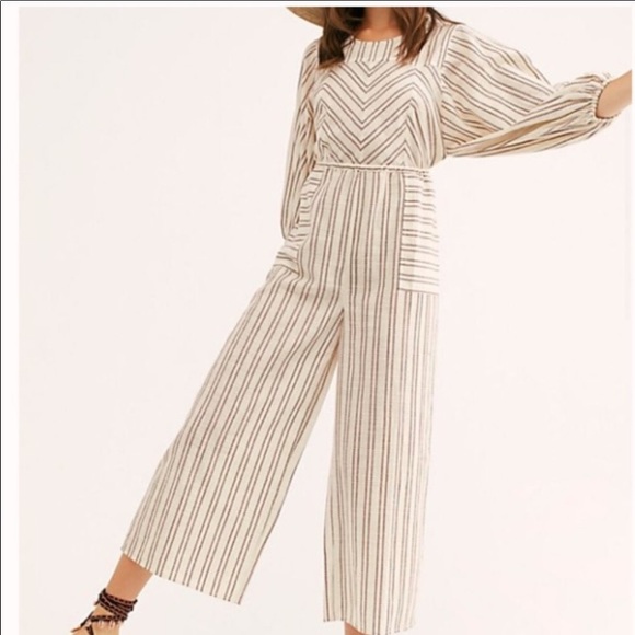 NWT Free People Kenny Striped Jumpsuit - Picture 3 of 5